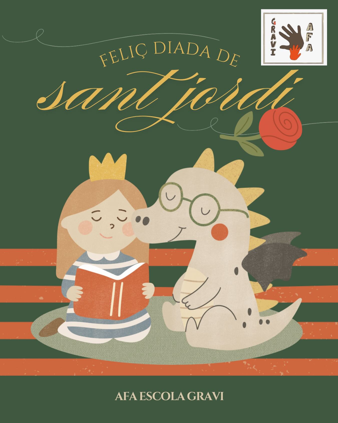 🌹📚 Bona diada de Sant Jordi families!

Que no faltin les roses, les històries compartides i els moments especials amb qui més estimem.

Gaudiu d’un Sant Jordi ple de somriures, lectura i tradició.
Feliç Sant Jordi! ❤️

#SantJordi #DiadaDeSantJordi #RosesILlibres #Famílies #Tradició Cultura